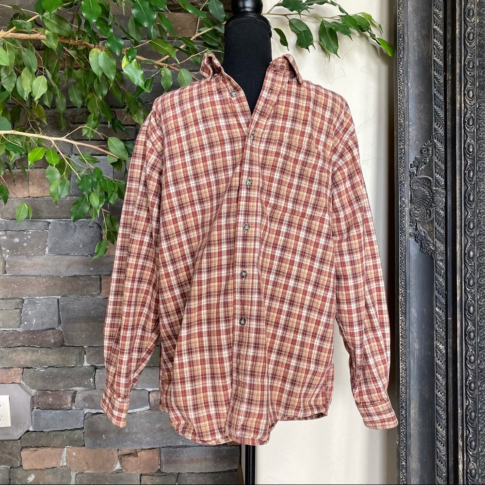 L.L. Bean Button Down Plaid Shirt